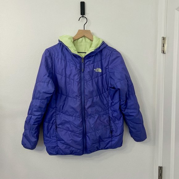 The North Face Other - North Face Girl's Purple and Green Reversible Puffer‎ Coat